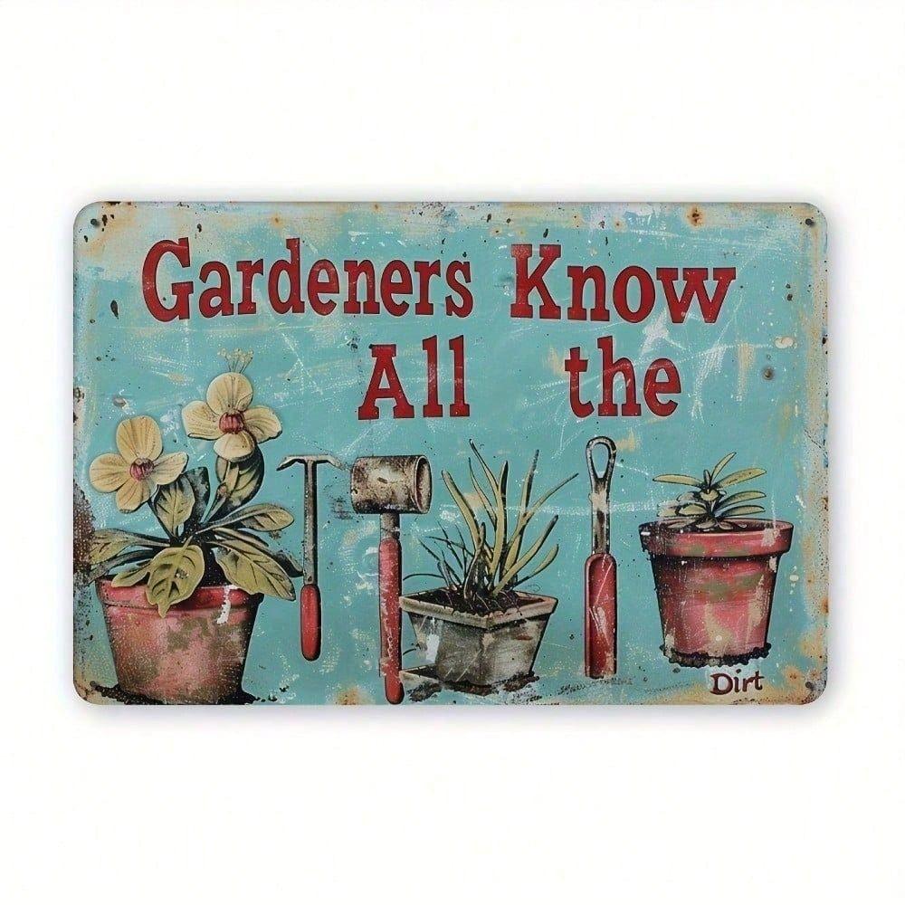 Metal Wall Art Poster, Funny Garden Decor, Gift for Countryside