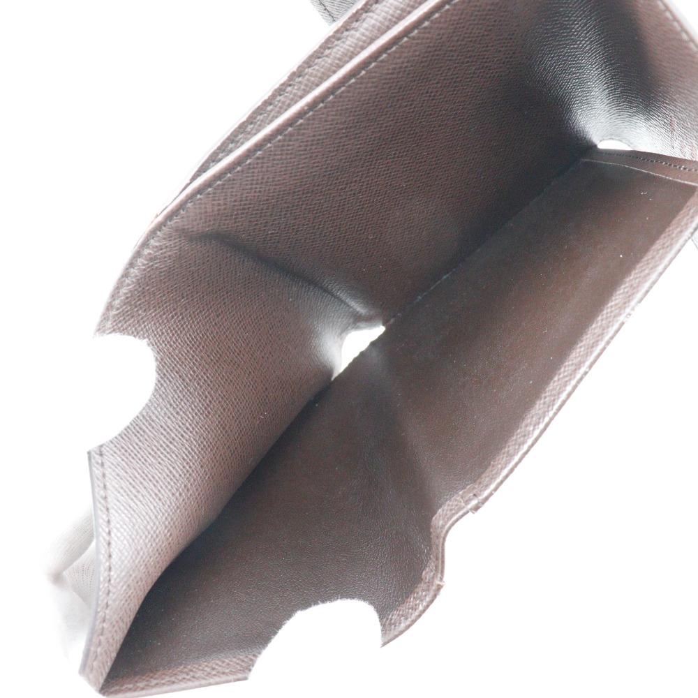 LOUIS VUITTON Porte BilletsCartes Crdit Bi-Fold Wallet N61652 Double Sided Brown Damier canvas unisex Used