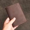 Carnet de pașaport din piele naturală Suport vintage pentru pașaport Geantă pentru documente Set cu un singur carnet de pașaport Card bilet de înregistrare