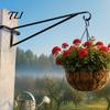 Vertical Garden Hook 4PCS Metal Plant Hanger Bracket, Wall Mounted Hooks, Hanging Basket Bracket Strong Load-bearing Capacity Brackets for Concrete