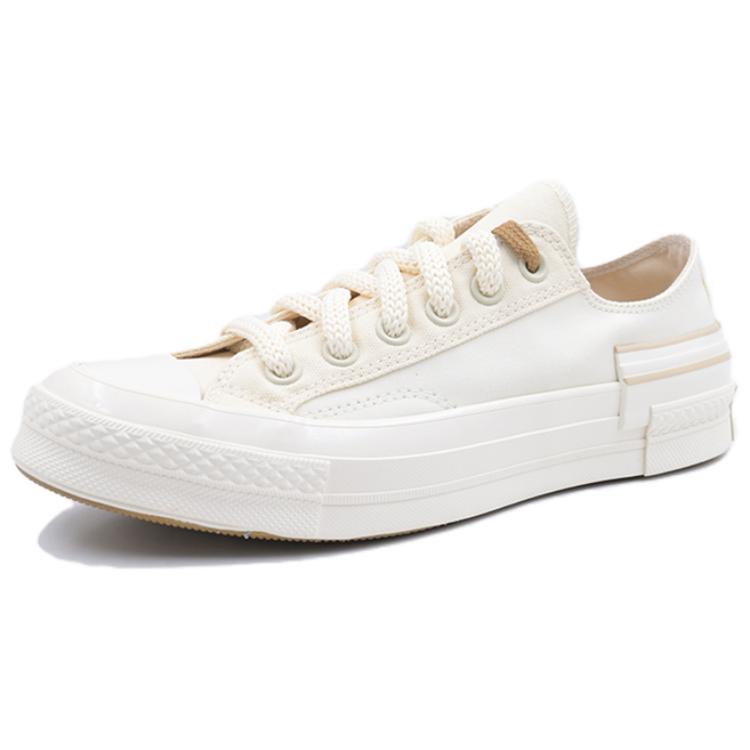 Converse Chuck 70 Comfortable Versatile Low-top Canvas Shoes Unisex White and Brown