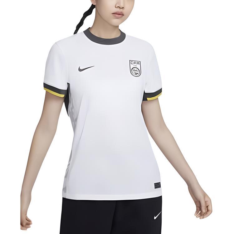 Nike Dri-Fit 2024/25 Season China Team Away Fan Version Color Block Design Quick-Dry Pullover Short Sleeve Football Shirt Women Tops FJ4329100