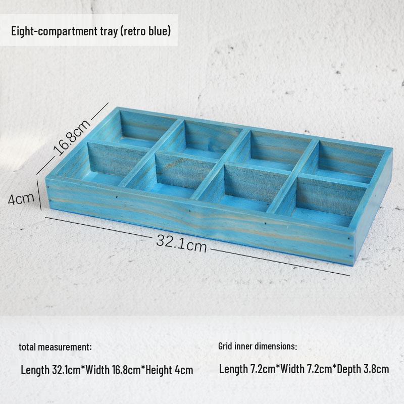 Wooden Desktop Storage Box: Raw Wood Tray & Cosmetics Lipstick Organizer