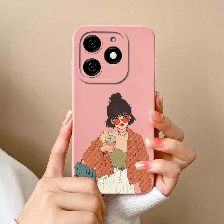 Dinosaur Case For infinix Smart 8 Pro Plus Soft Back Cover Comfortable Liquid Silicone High Quality Phone Housing For Smart8 HD