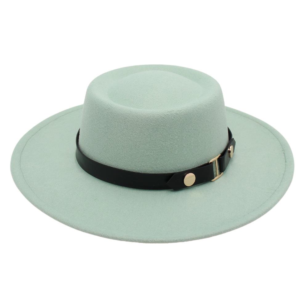 

Western Cowboy Hat Windbreak Rope Jazz Hat Suede Vintage Top Hat Felt Hat Woolen Hat Men And Women One size (concave/convex top)