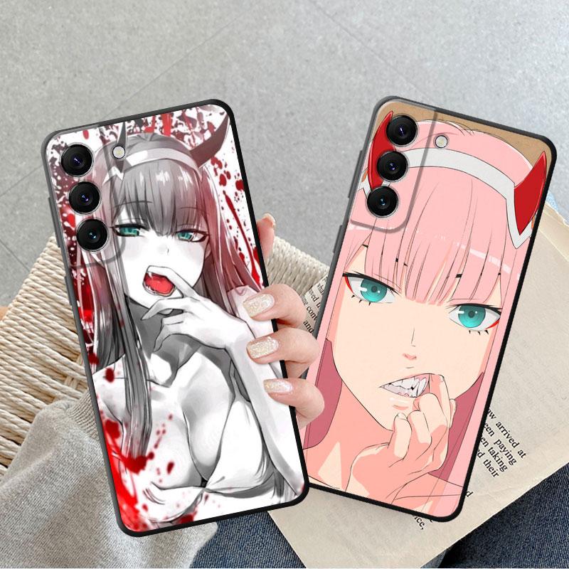Armor Luxury Tpu Soft Phone Case For Samsung Galaxy S20 Fe S21 S10 S9 S22 Plus S23 Ultra 5g S8 S7 S10e Cartoon Zero Two Cover