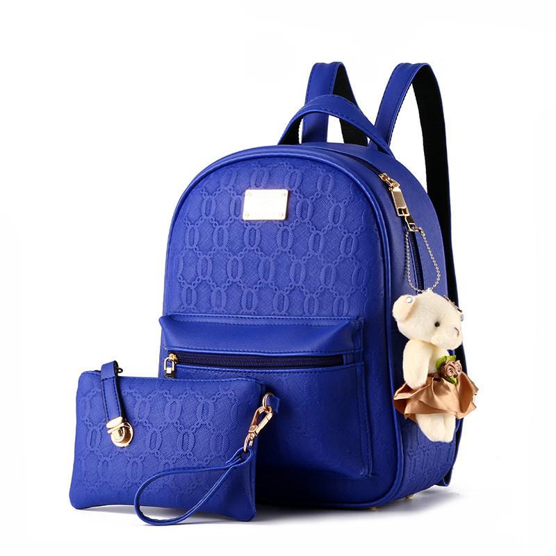 Stylish Cross-border Wind Backpack For Women In 2023 синий