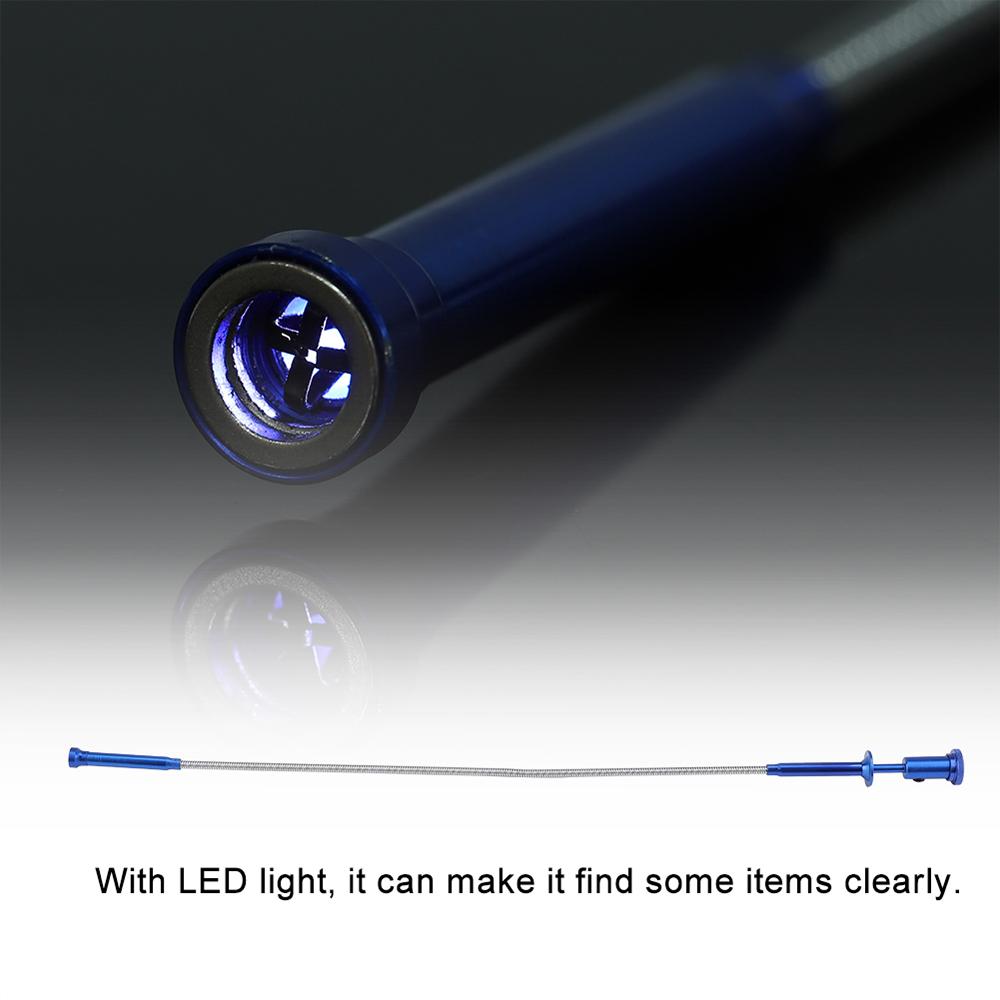 Flexibles Aufnahmewerkzeug mit LED-Licht Magnetischer Greifer Langfeder Haushalt Toilette Gadget Kanalreinigung Aufnahmewerkzeuge