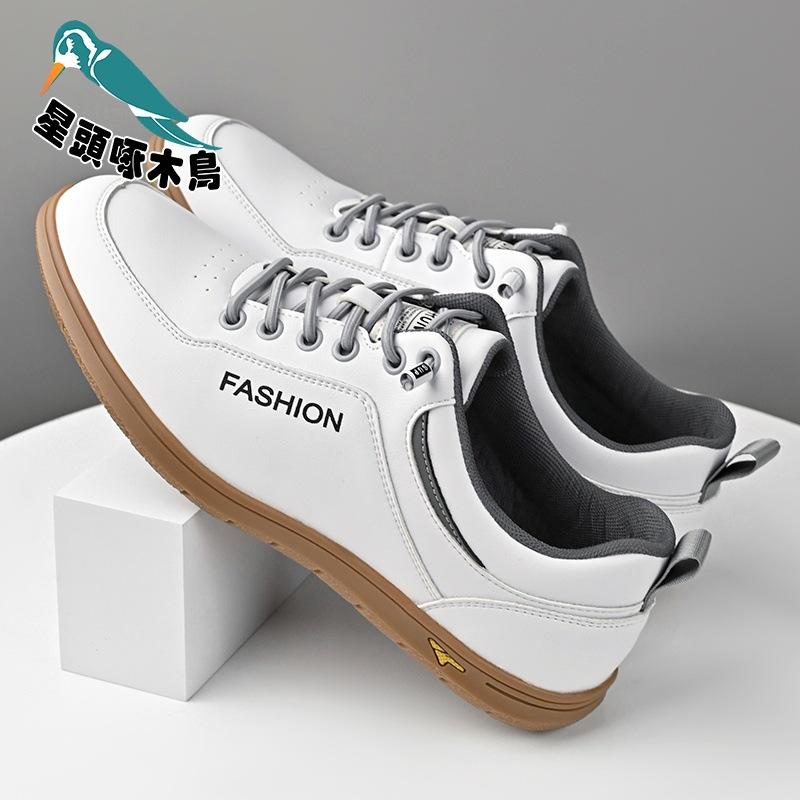 

Little White Shoes 2025 New Casual One-Pedal Sleeve Men s Shoes Non-slip White Medium and Old Leather Shoes 44
