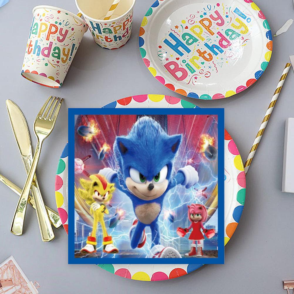20Pcs Cartoon S Boy Birthday Party Disposable Cutlery Paper Plate Cup Napkin Baby Shower Party Gifts