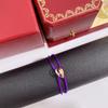 Three-Color Hand-Woven Red Rope Bracelet: Lucky Valentine's Gift for Couples.