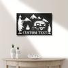 Personalized RV Metal Sign, Camper Van Wall Art, Custom Campsite Nameplate, Travel Trailer Decor