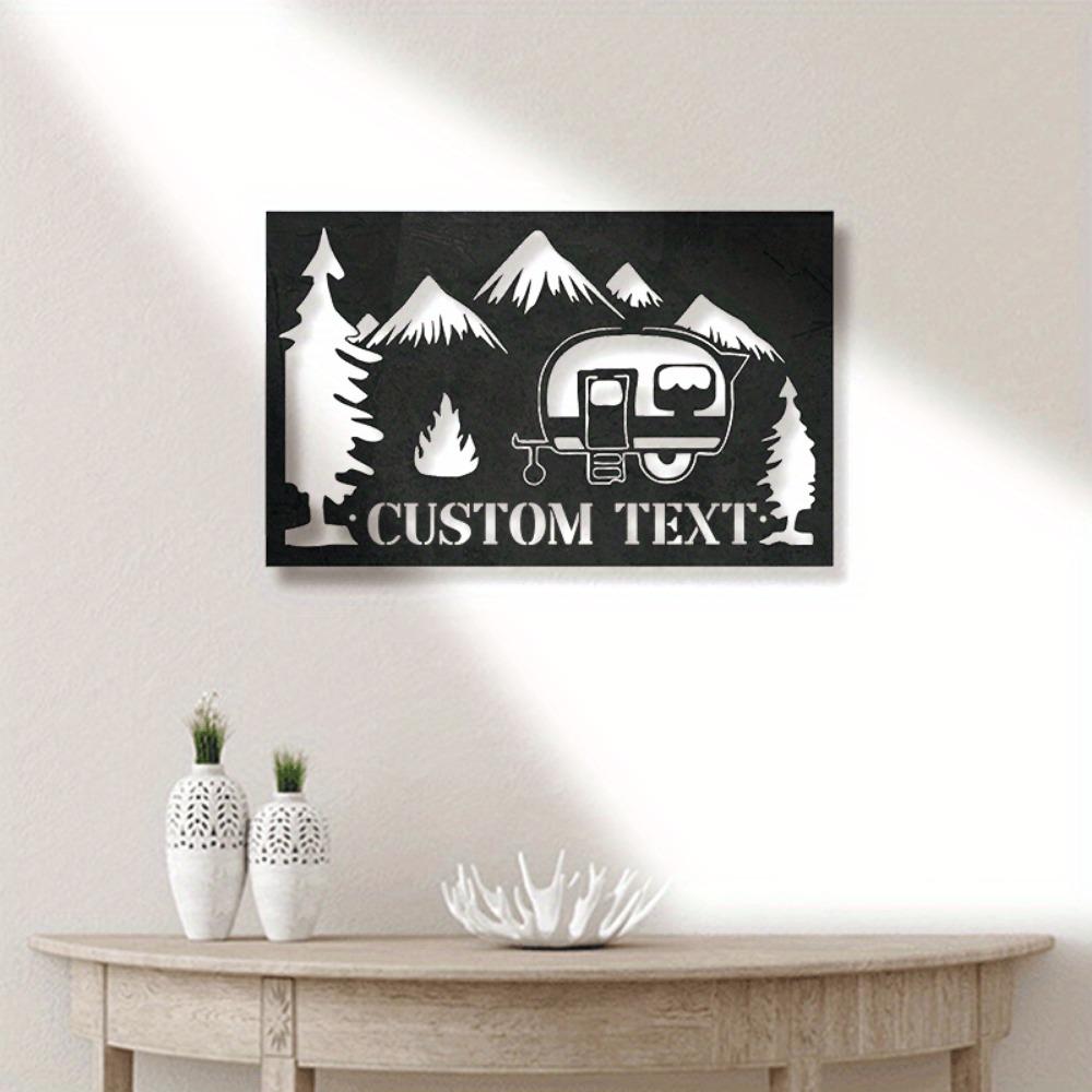 Personalized RV Metal Sign, Camper Van Wall Art, Custom Campsite Nameplate, Travel Trailer Decor