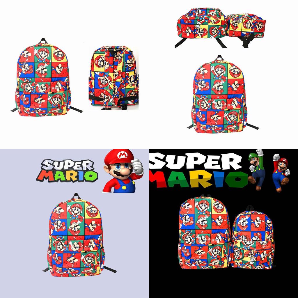 Super Mario Bros Rucksack Kinder Schultasche Weihnachtsgeschenk Verstellbare Träger!