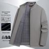 Men's Mid-Aged Business Casual Spring/Autumn Stand Collar Jacket - High-End, Short, Pure Color, Commuter Wear