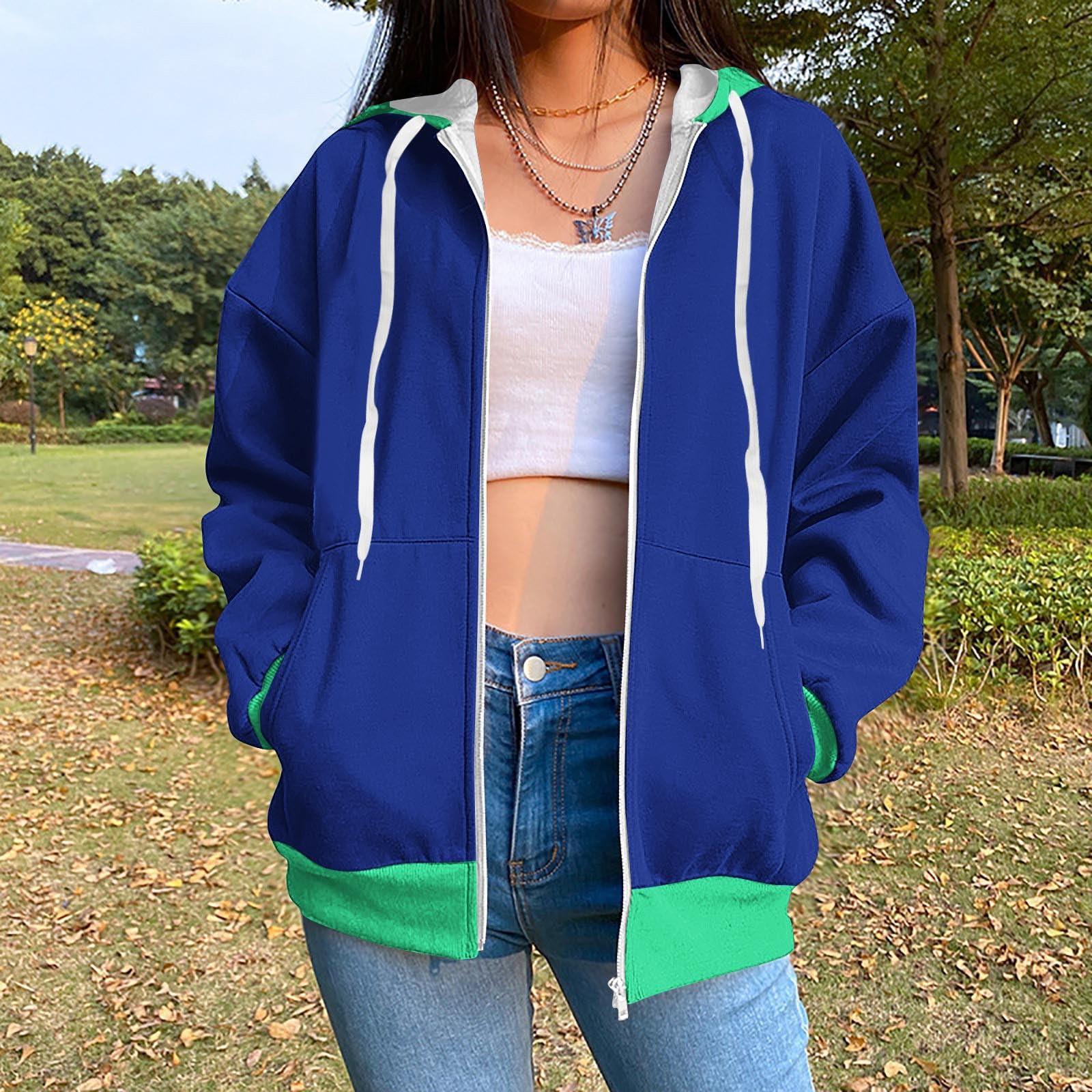 Толстовка с капюшоном на молнии для женщин с длинным рукавом — фото 4