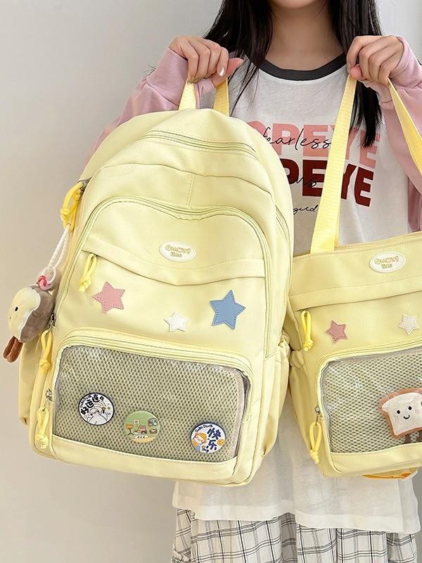 Girl Student Backpack With Nylon Material For School And Daily Use
