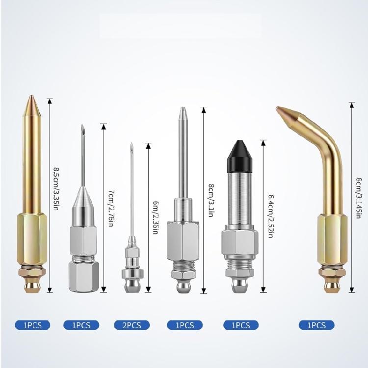 Needle Dispenser Detachable Injector for Tight Spaces Rubber Joint Nipple Straight Nozzle Coupler Grease Tool Accessory