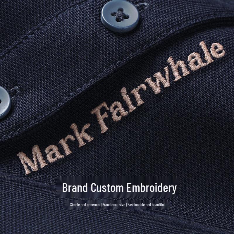 Mark Fairwhale Men's Embroidered Lapel Polo Shirt