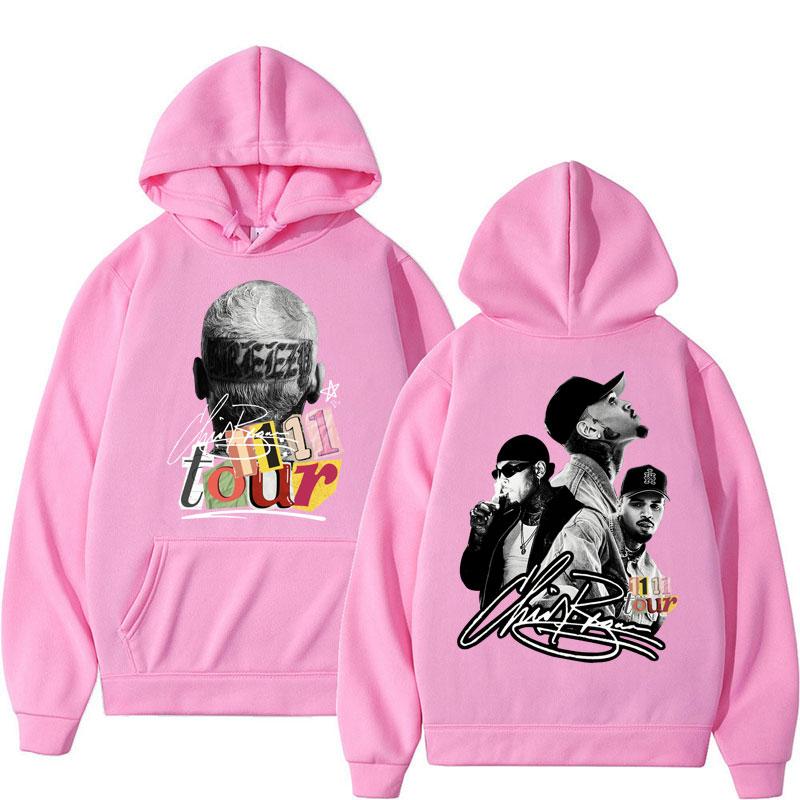 Rapper Chris Brown Graphic Hoodies Hip Hop Vintage Harajuku Pullovers Oversized Fashion Men Women Sweatshirt Gifts