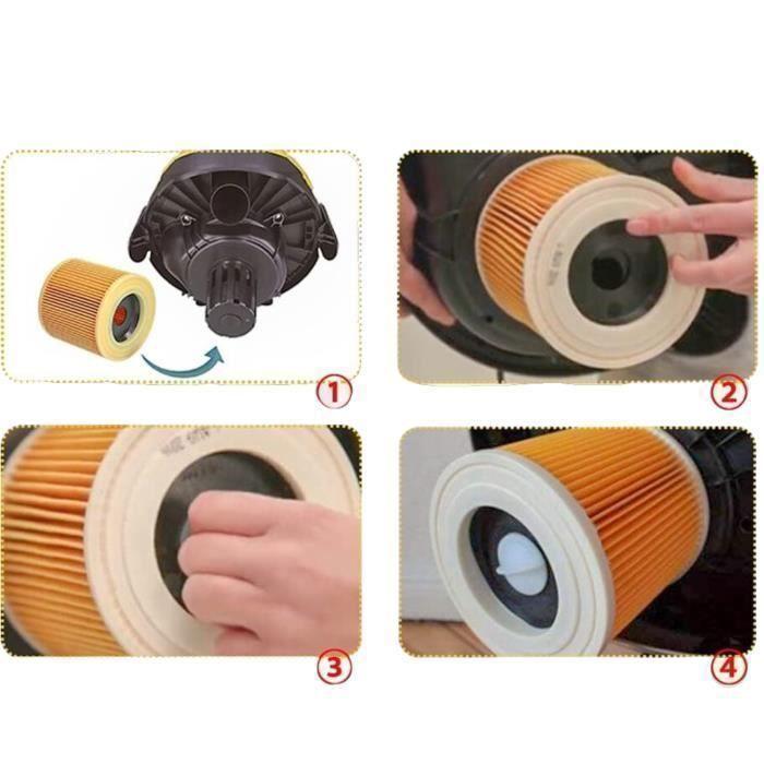 Filter - Phonillico® - Karcher WD2 WD3 - Set of 2 - Compatible - Easy To Install