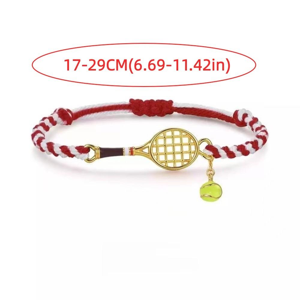 Lightweight Sporty Necklace Handwoven Couple Hand Chain Fashion Tennis Racket Bracelet Unisex