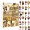 Weihnachts-Countdown 24 Tage Acryl-Adventskalender mit versteckten Blind Boxes für Weihnachtsgeschenke