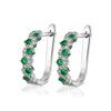 Huitan Chic Fashion Dainty Hoop Earrings Women Everyday Jewelry with Bright Cubic Zirconia  Color Accessories for Female