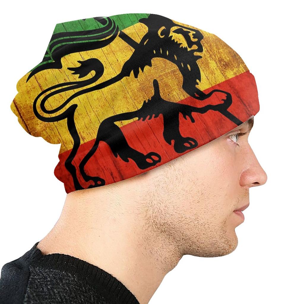 Winter Warm Lion Of Judah Reggae Rastafarian Flag Bonnet Femme Slouchy Beanie Hat Cool Ski Skullies Beanies Caps for Unisex Women