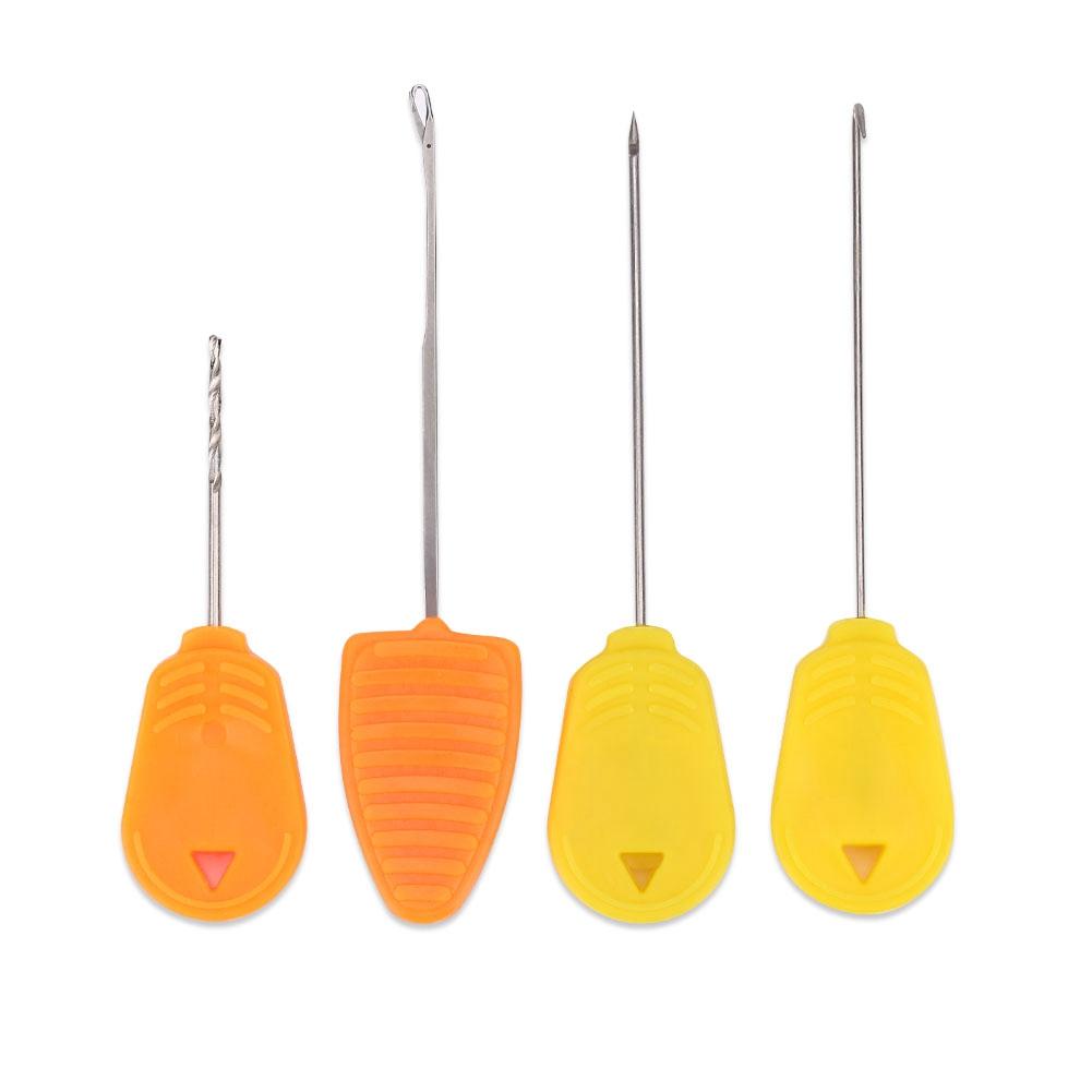 4Pcs Set Carp Fishing Bait Baiting Drill Stringer Hook Needles Set Hair Rigs Making Tool