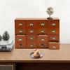 16 grid desktop drawer storage box (shell handle) - brown, , , suitable for households, offices, small workshops,
