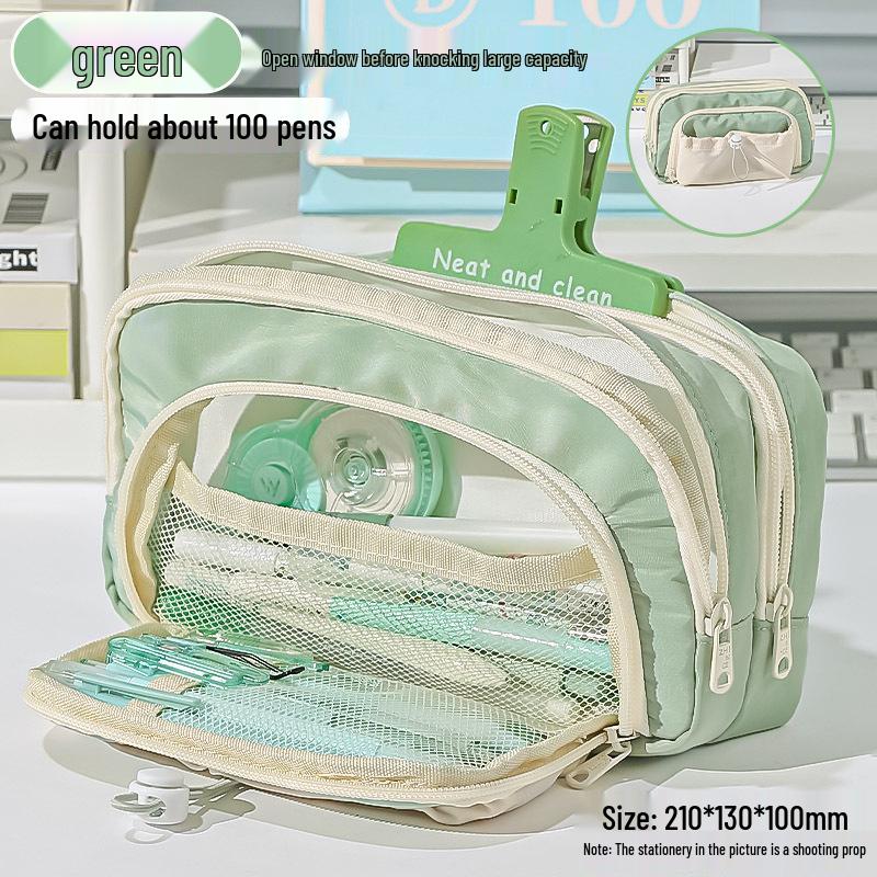Large Capacity Simple Pencil Case - Ideal for Middle and High School Students, Stylish Stationery Bag