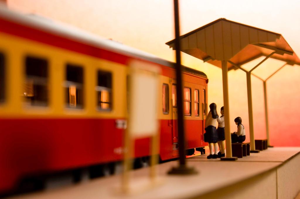 PLUMPMOA HO gauge Street corner accessory series Island local platform Extension set B Paper kit MS080 Diorama supplies 1/80 (roof)