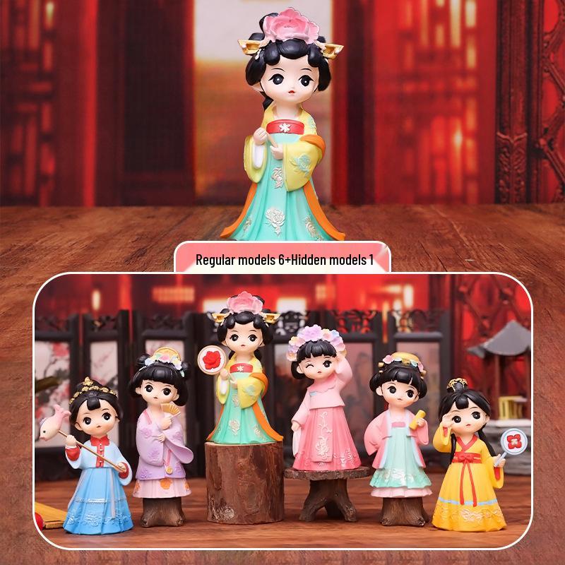 Guochao Hanfu Mädchen Figur: Frühlingsbrise Blind Box Sammlerstück – verträumte Dekoration & Geschenk