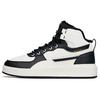 Leather Fleece Lined Slip Resistant Abrasion Resistant High Top Skateboard Shoes Men's Black White 912148911-2