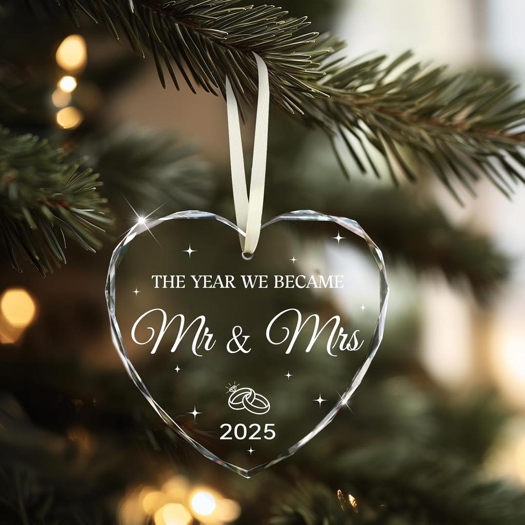 Wedding Gifts for Couples 2025, Mr and Mrs Gift Bridal Shower Gifts Wedding Gift Just Married Decorations for Bride, Newlywed Couple Just Married