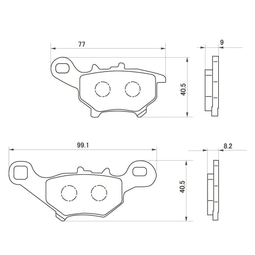 Daytona Motorcycle Brake Pad Red Pad (Semi Metal Pad) Grand AXIS (06-07) Remote Control JOG (03-07) Remote Control JOG ZR Evolution (03-07) JOG ZR (09