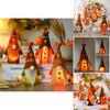 Cozy Harvest Festival Decorative Thanksgiving Gnome Figurine With Light Up Features