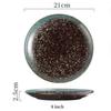 Multifunction Black Ellipse Circle Dinner Plate Under-Glazed Ceramic Dessert Tray Steak Pasta Dish Dinnerware Microwave Safe