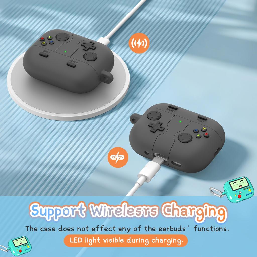 Niedliche Hülle für AirPods Pro 3 Hülle (2025) Lustiges 3D-Spieldesign mit Reinigungskit Schutz-Silikonhülle für AirPods Pro 3