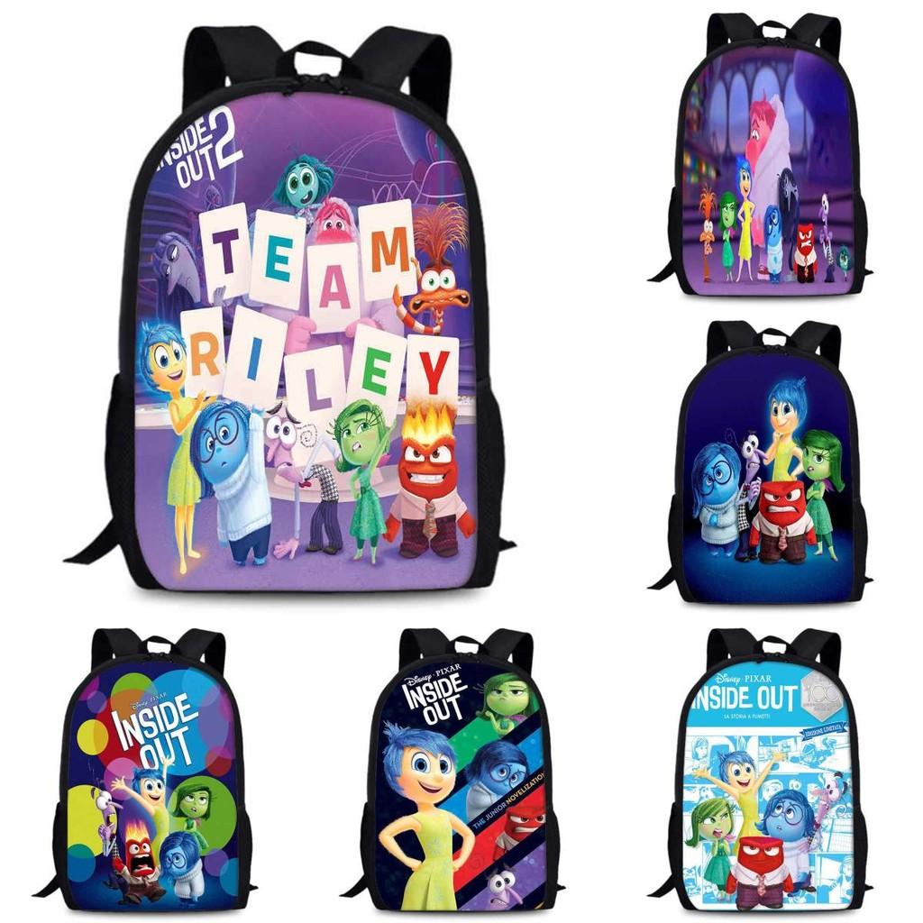Spacious 15-inch Inside Out 2 Backpack Durable Oxford Cloth School Book Bag