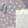 Silver White Snowflake Rhinestone Star Love Lace Winter Chic Snow Shiny Chic Delicate 5D Nail Art Stickers Manicure Decals