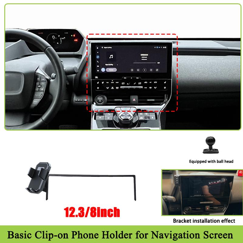 Car Phone Holder 12.3" 8" For Toyota bZ4X Accessories 2024 2025 Subaru Solterra bZ Screen Magnetic Mount Mobile Support