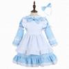 Nuovo Stile Bambina Blu Rosa Nero Costume di Halloween per Bambini Festa Abito da Cameriera Lolita Cosplay Costumi di Carnevale Fantasia Ragazze