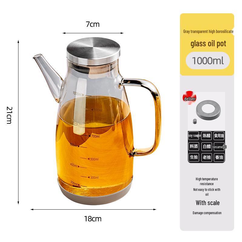 

Стеклянная емкость для масла из нержавеющей стали - Бутылка без капель для соевого соуса, уксуса и приправ