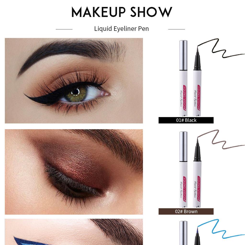 Eyeliner impermeabile a 5 colori Trucco Cosmetici di bellezza Eyeliner a lunga durata Ombretto Strumento per il trucco Non facile da sbavare Eyeliner