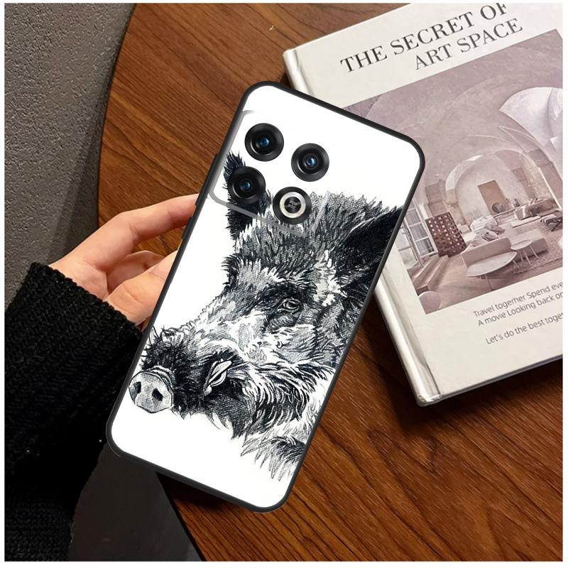 Cute Wild Boar Funny Cartoon For OnePlus 15 13 12 11 13T 10T 8T 10R 12R 13R Case For OnePlus Nord 5 CE 3 2 4 Lite N20 N30