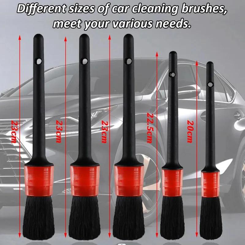 Heißes Auto-Detailbürsten-Set, Innendetailbürste, Haarborstenbürsten für Auto-Lüftungsschlitze, Armaturenbrett, Auto-Staubwerkzeuge