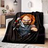 Watching Horror Stimulate Movie Blanket Child Play Character Chucky Blanket Home Couch Warm Bedspreads Soft Flannel Blanket