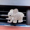 Bling Elephant Car Air Conditioner Air Outlet Perfume Clip Car Perfume Air Freshener Diamond Elephant Auto Interior Decoration